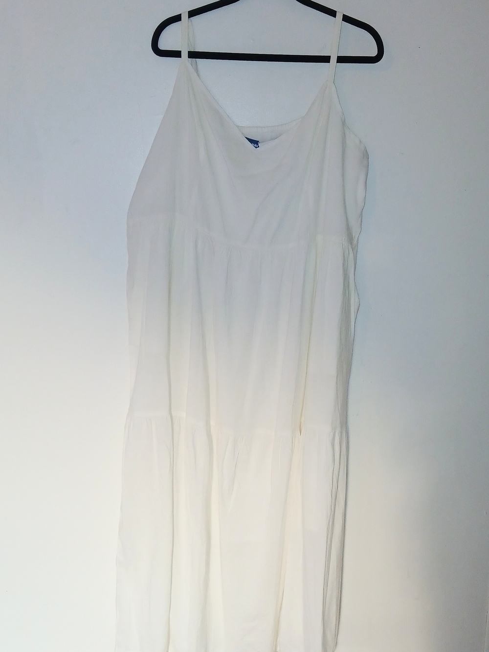 Old Navy White Spaghetti Strap Ruffled Sundress XXL